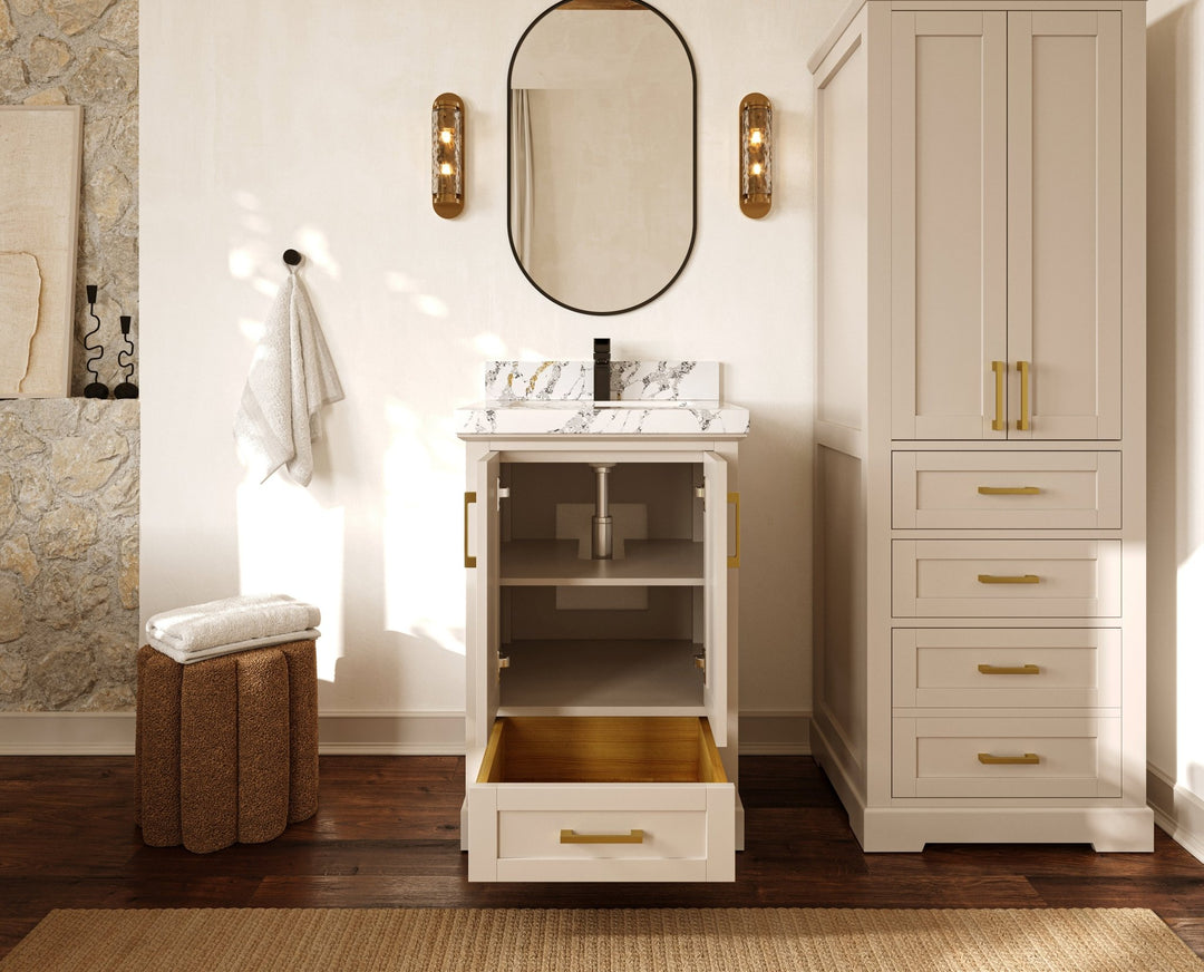 Boston 24 in. W x 22 in. D Single Sink Bathroom Vanity - Willow Bath and Vanity