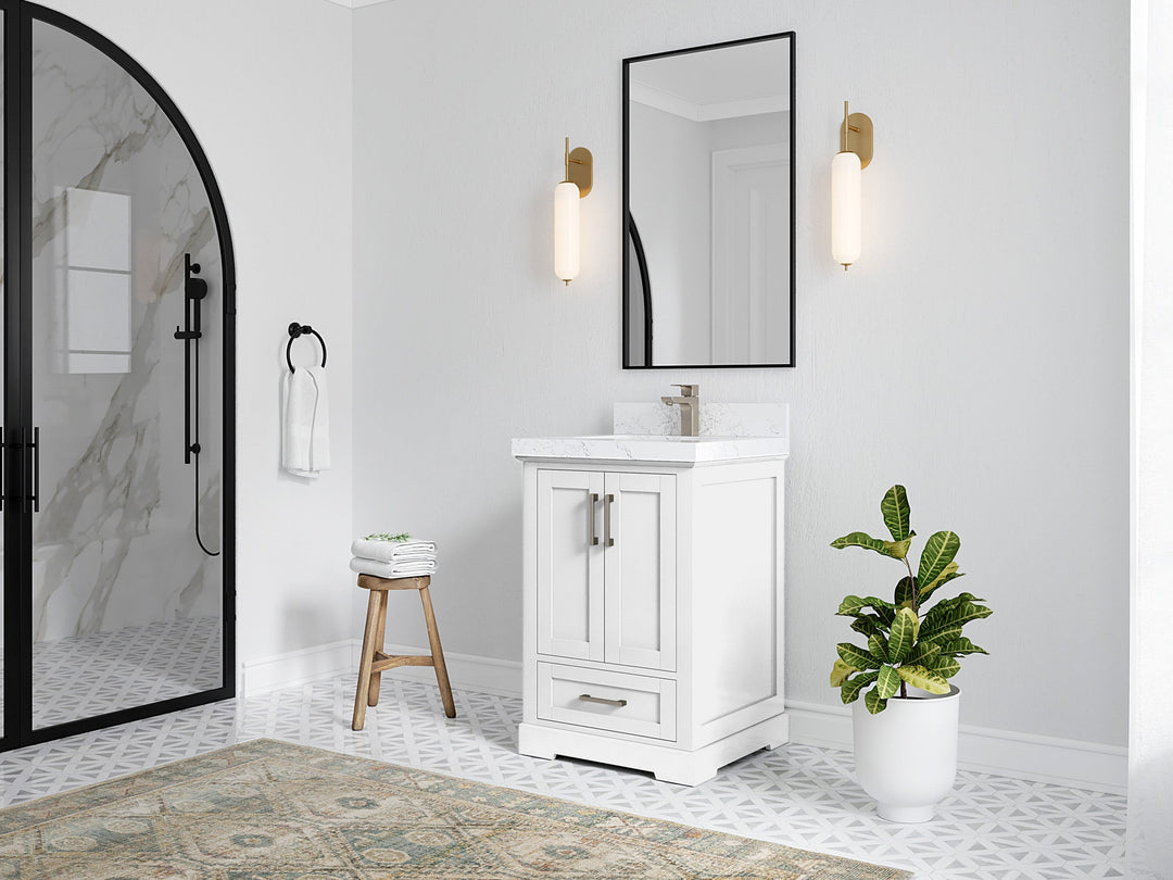 Boston 24 in. W x 22 in. D Single Sink Bathroom Vanity - Willow Bath and Vanity
