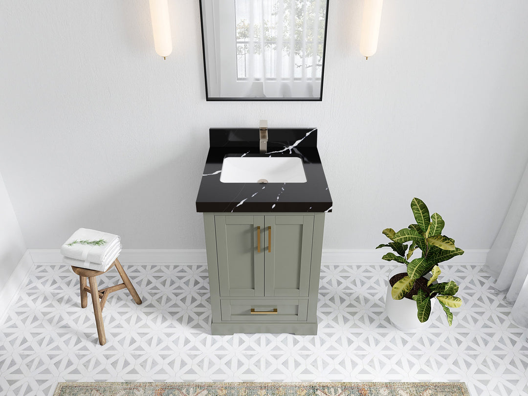 Boston 24 in. W x 22 in. D Single Sink Bathroom Vanity - Willow Bath and Vanity