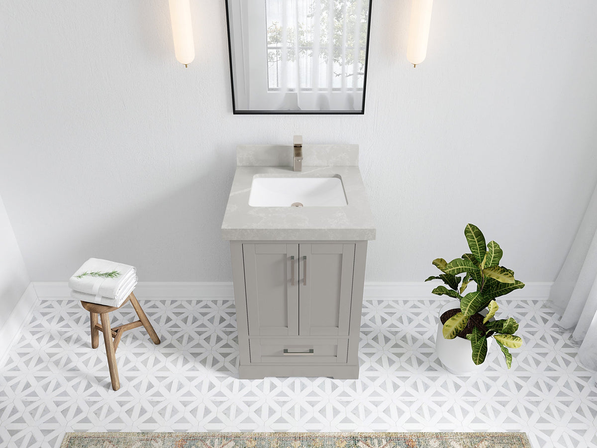 Boston 24 in. W x 22 in. D Single Sink Bathroom Vanity - Willow Bath and Vanity