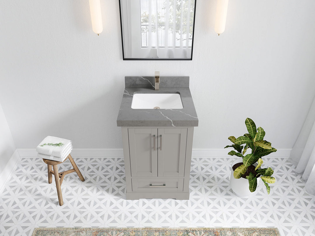 Boston 24 in. W x 22 in. D Single Sink Bathroom Vanity - Willow Bath and Vanity