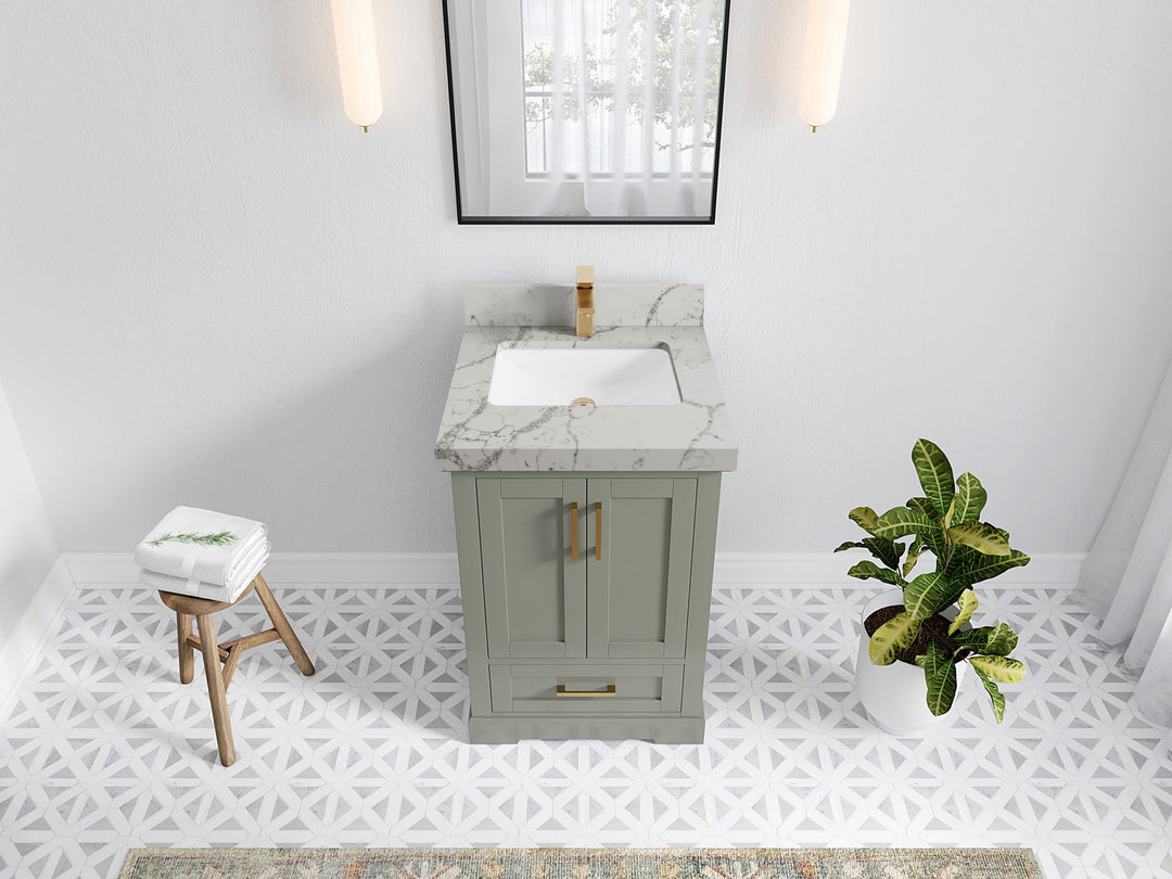 Boston 24 in. W x 22 in. D Single Sink Bathroom Vanity - Willow Bath and Vanity