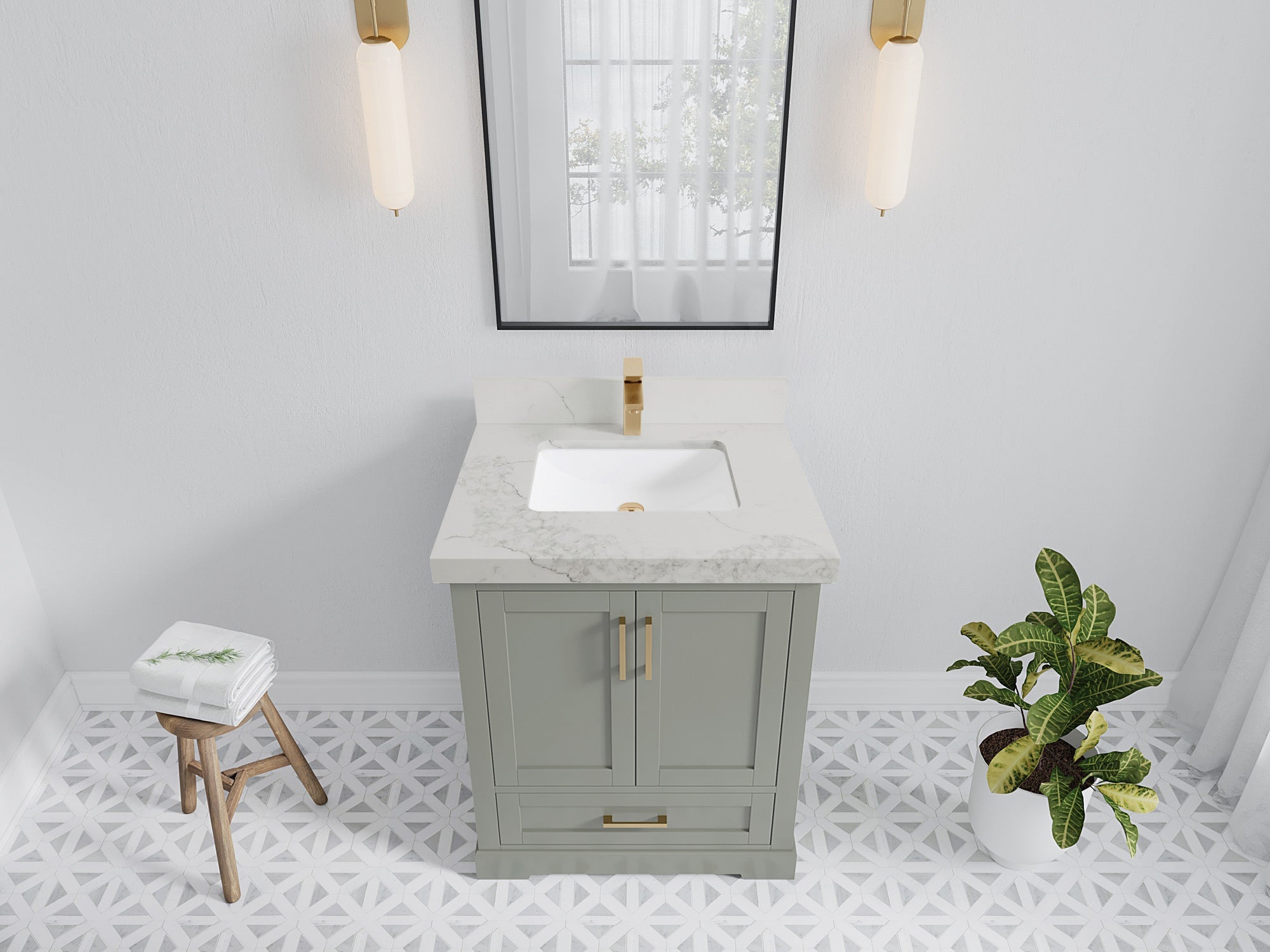 Boston 30 in. W x 22 in. D Single Sink Bathroom Vanity - Willow Bath and Vanity