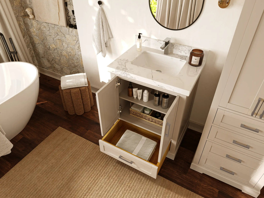 Boston 30 in. W x 22 in. D Single Sink Bathroom Vanity - Willow Bath and Vanity