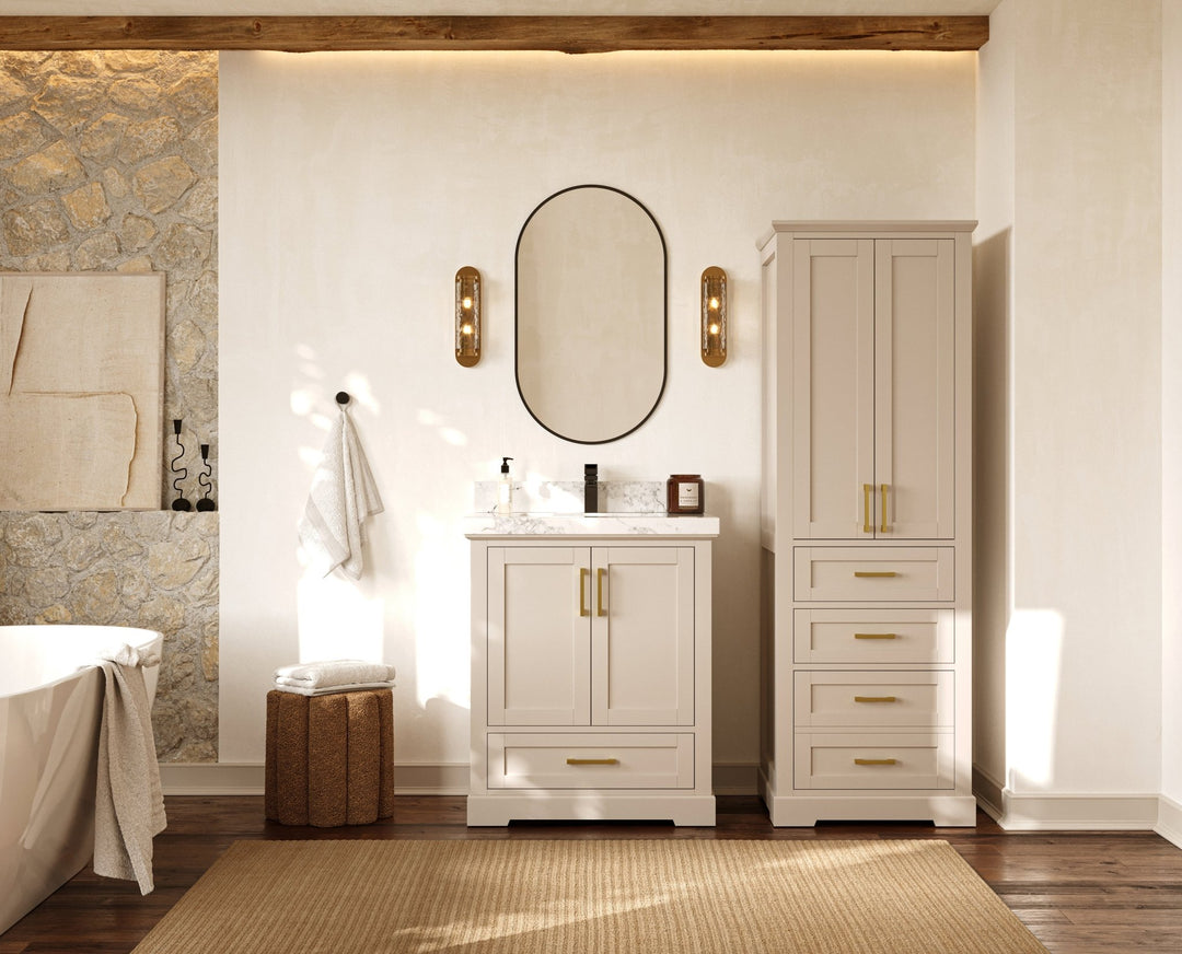 Boston 30 in. W x 22 in. D Single Sink Bathroom Vanity - Willow Bath and Vanity