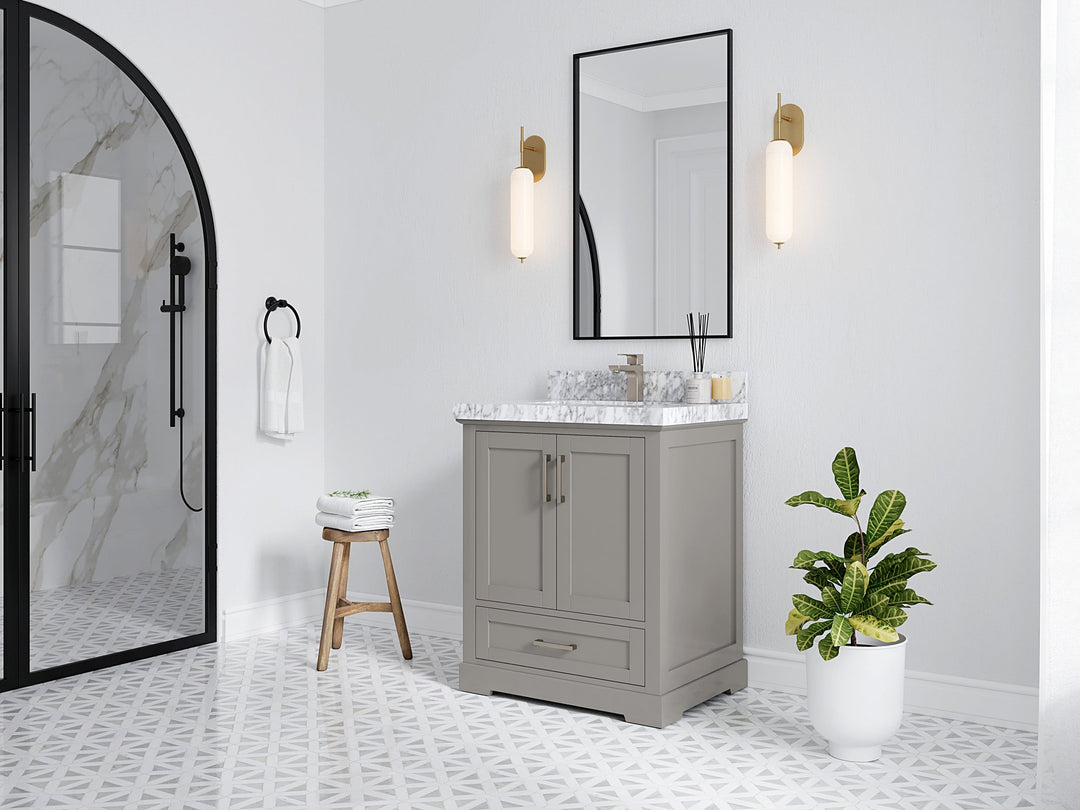 Boston 30 in. W x 22 in. D Single Sink Bathroom Vanity - Willow Bath and Vanity