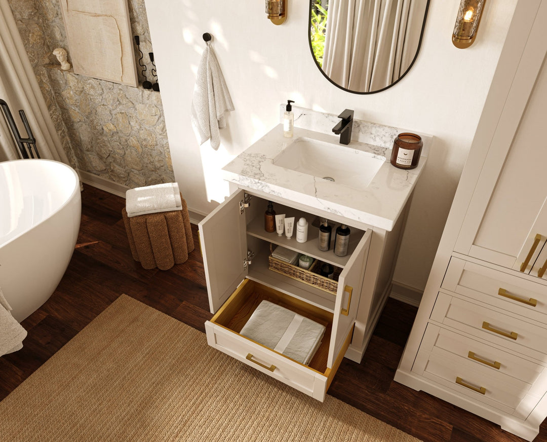 Boston 30 in. W x 22 in. D Single Sink Bathroom Vanity - Willow Bath and Vanity