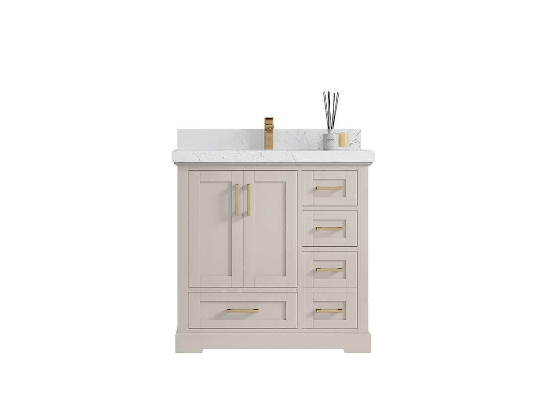 Boston 36 in. W x 22 in. D Center Sink Bathroom Vanity - Willow Bath and Vanity