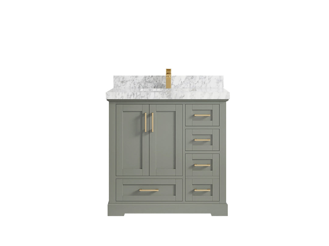 Boston 36 in. W x 22 in. D Center Sink Bathroom Vanity - Willow Bath and Vanity