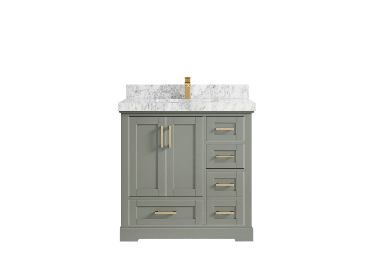 Boston 36 in. W x 22 in. D Center Sink Bathroom Vanity - Willow Bath and Vanity