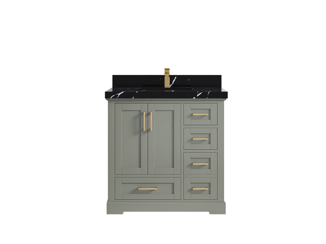 Boston 36 in. W x 22 in. D Center Sink Bathroom Vanity - Willow Bath and Vanity