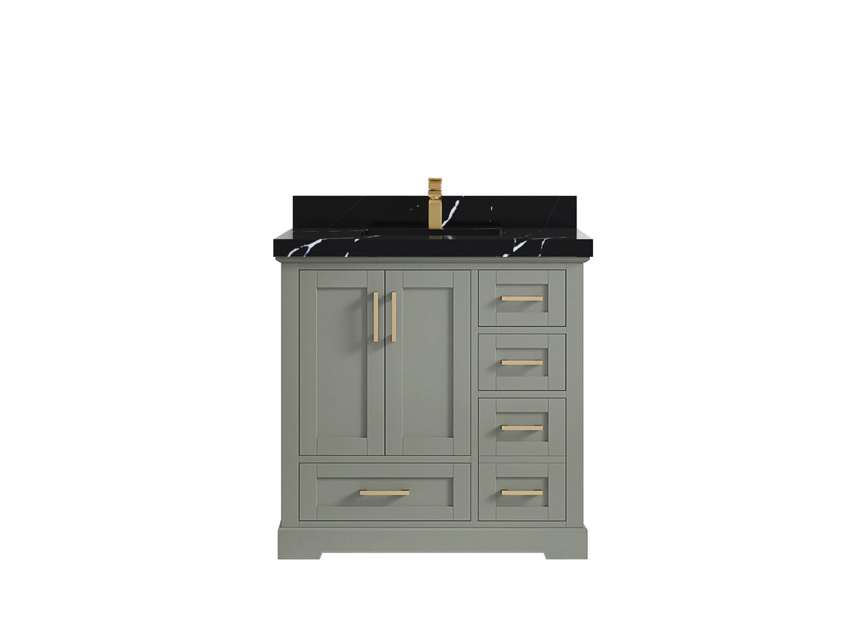 Boston 36 in. W x 22 in. D Center Sink Bathroom Vanity - Willow Bath and Vanity