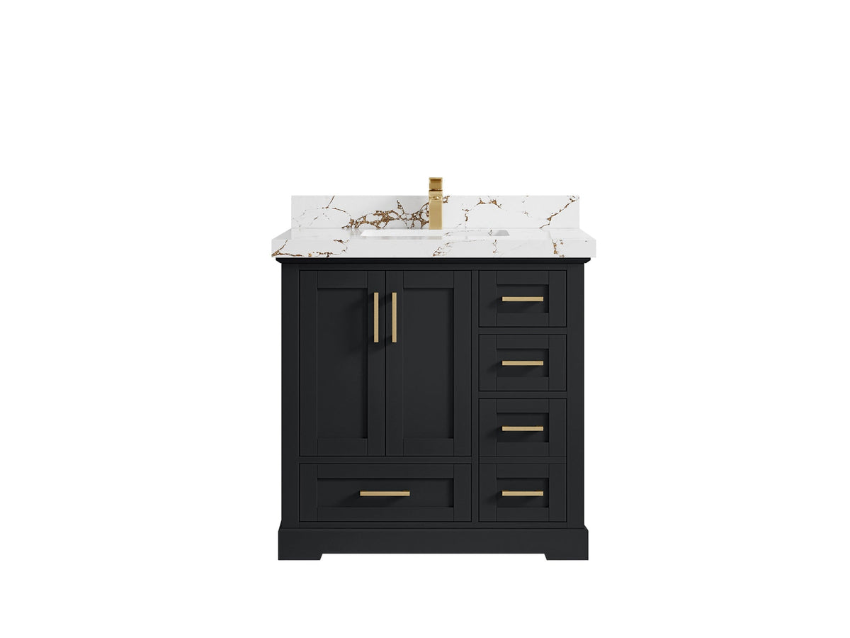 Boston 36 in. W x 22 in. D Center Sink Bathroom Vanity - Willow Bath and Vanity