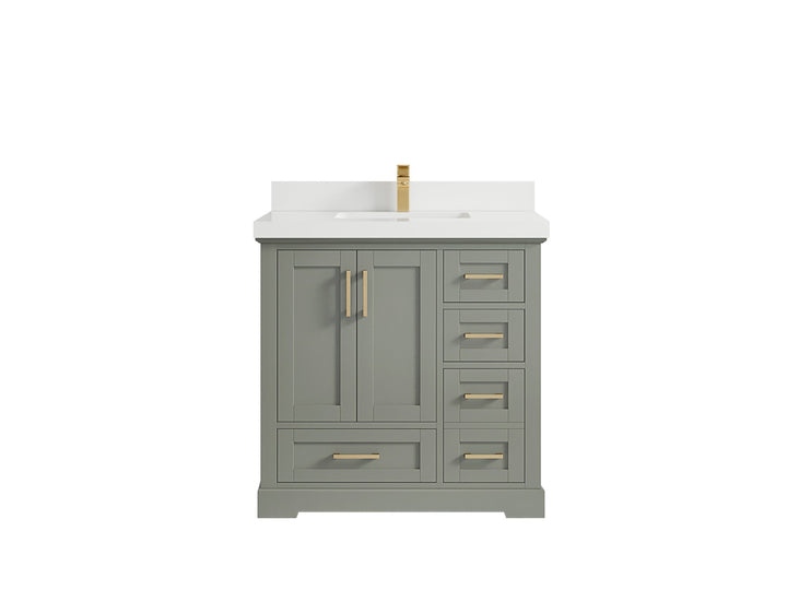 Boston 36 in. W x 22 in. D Center Sink Bathroom Vanity - photo 41