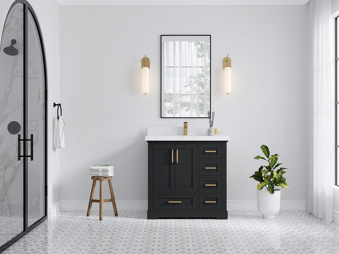 Boston 36 in. W x 22 in. D Center Sink Bathroom Vanity - Willow Bath and Vanity