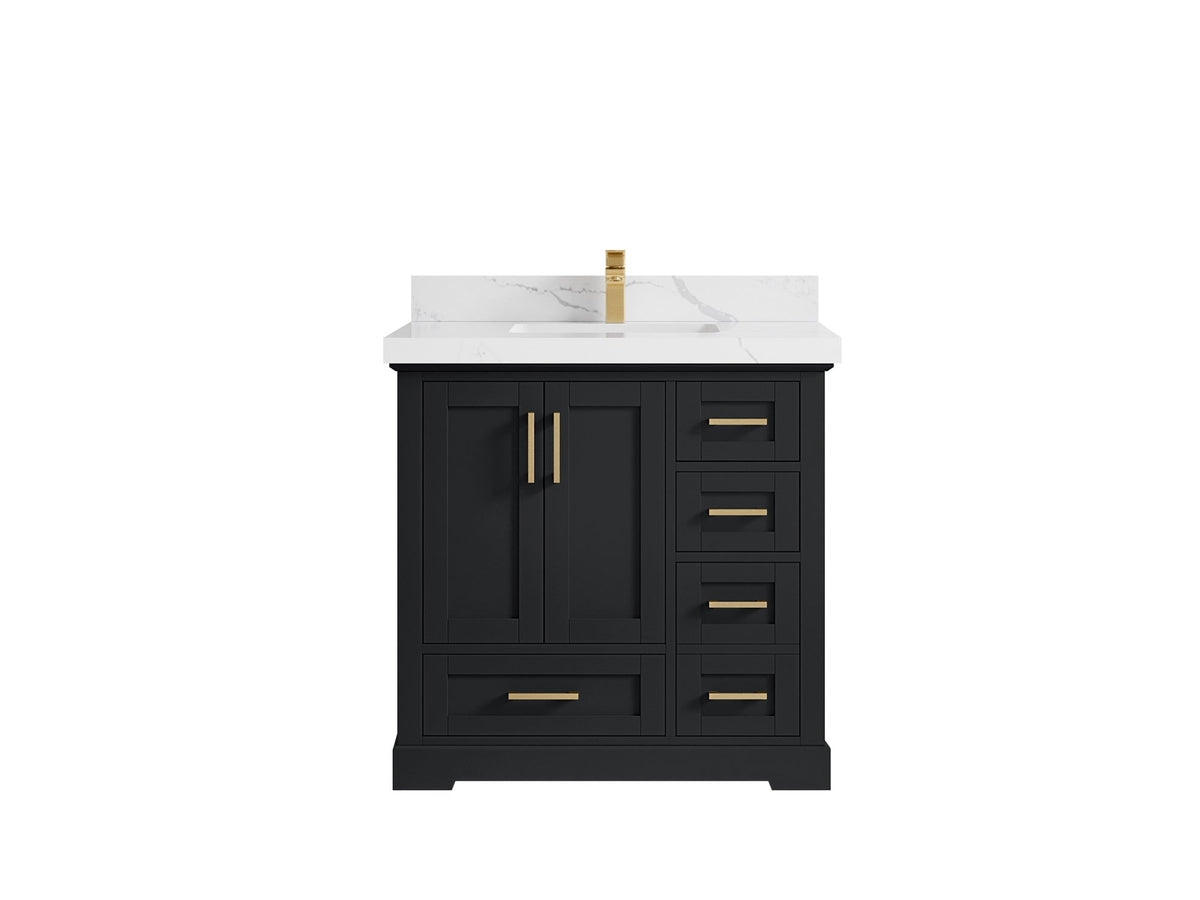 Boston 36 in. W x 22 in. D Center Sink Bathroom Vanity - Willow Bath and Vanity
