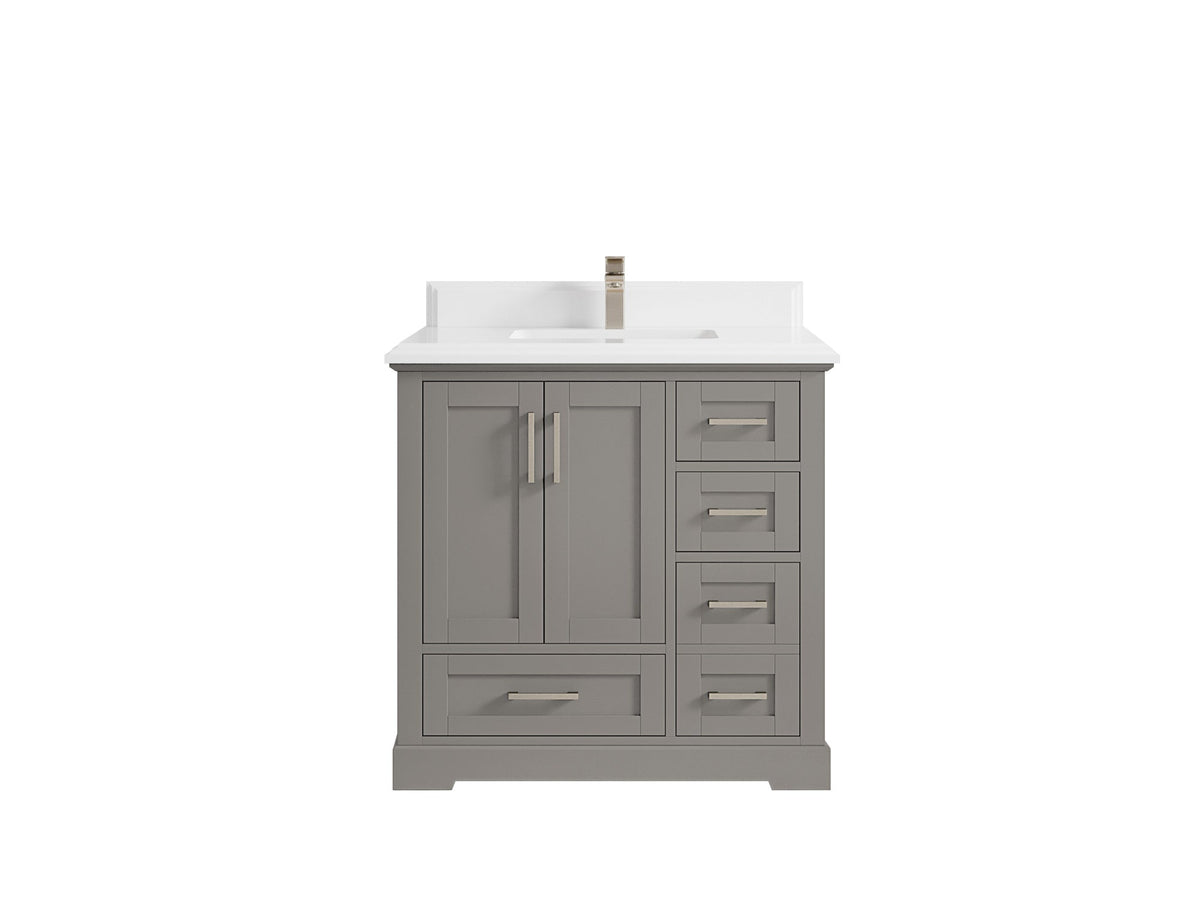 Boston 36 in. W x 22 in. D Center Sink Bathroom Vanity - Willow Bath and Vanity