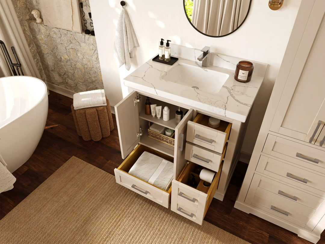 Boston 36 in. W x 22 in. D Center Sink Bathroom Vanity - Willow Bath and Vanity