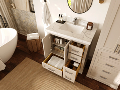 Boston 36 in. W x 22 in. D Center Sink Bathroom Vanity - photo 3