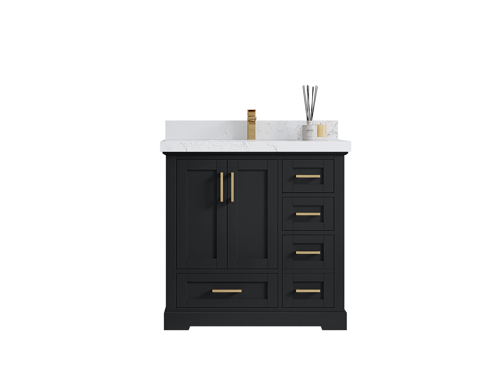Boston 36 in. W x 22 in. D Center Sink Bathroom Vanity - Willow Bath and Vanity