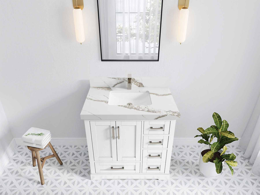 Boston 36 in. W x 22 in. D Center Sink Bathroom Vanity - Willow Bath and Vanity