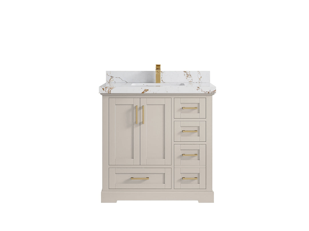 Boston 36 in. W x 22 in. D Center Sink Bathroom Vanity - Willow Bath and Vanity