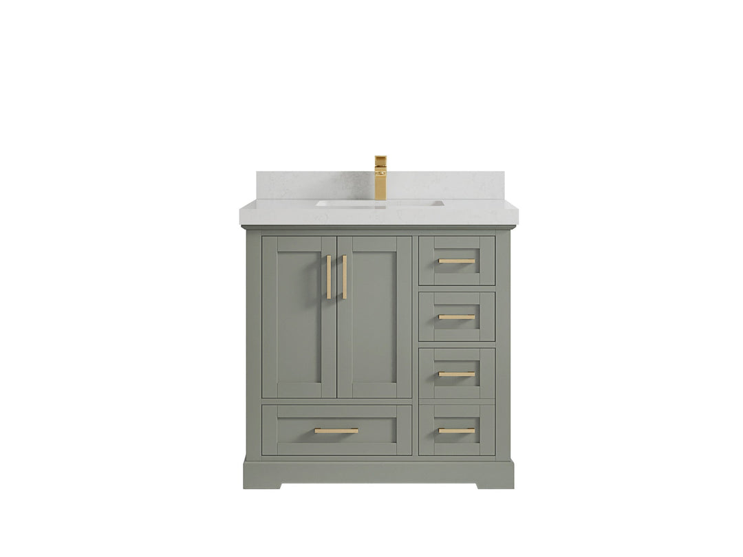 Boston 36 in. W x 22 in. D Center Sink Bathroom Vanity - Willow Bath and Vanity