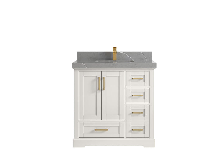 Boston 36 in. W x 22 in. D Center Sink Bathroom Vanity - photo 32