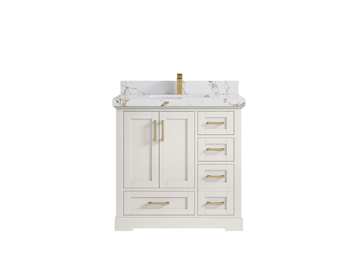 Boston 36 in. W x 22 in. D Center Sink Bathroom Vanity - photo 36