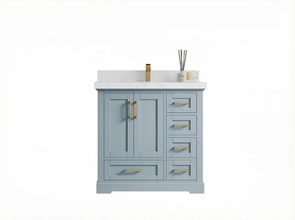 Boston 36 in. W x 22 in. D Center Sink Bathroom Vanity - Willow Bath and Vanity
