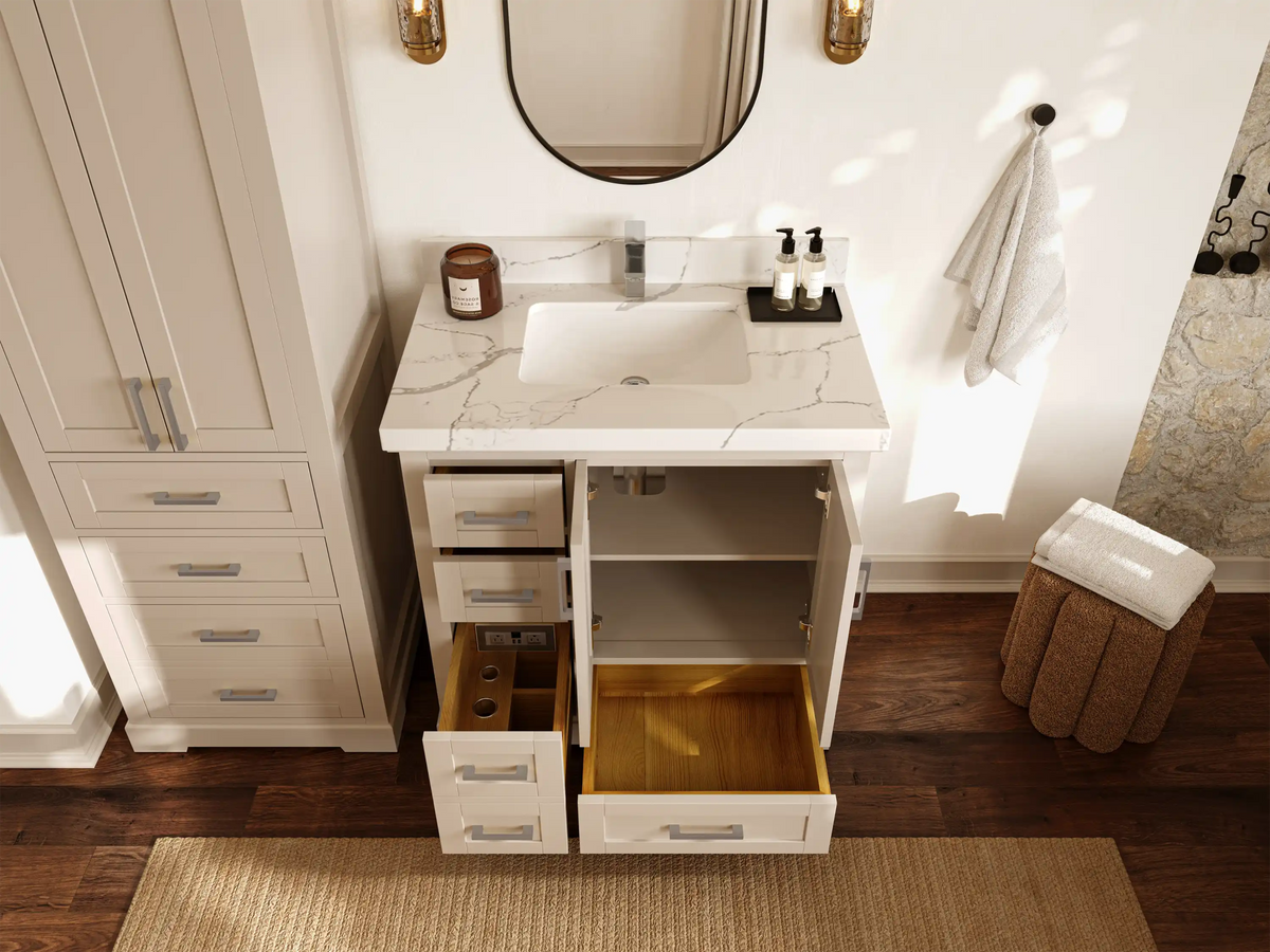 Boston 36 in. W x 22 in. D Center Sink Bathroom Vanity - Willow Bath and Vanity