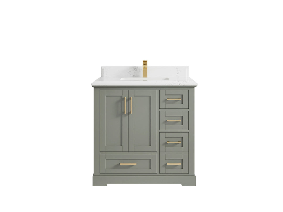 Boston 36 in. W x 22 in. D Center Sink Bathroom Vanity - Willow Bath and Vanity