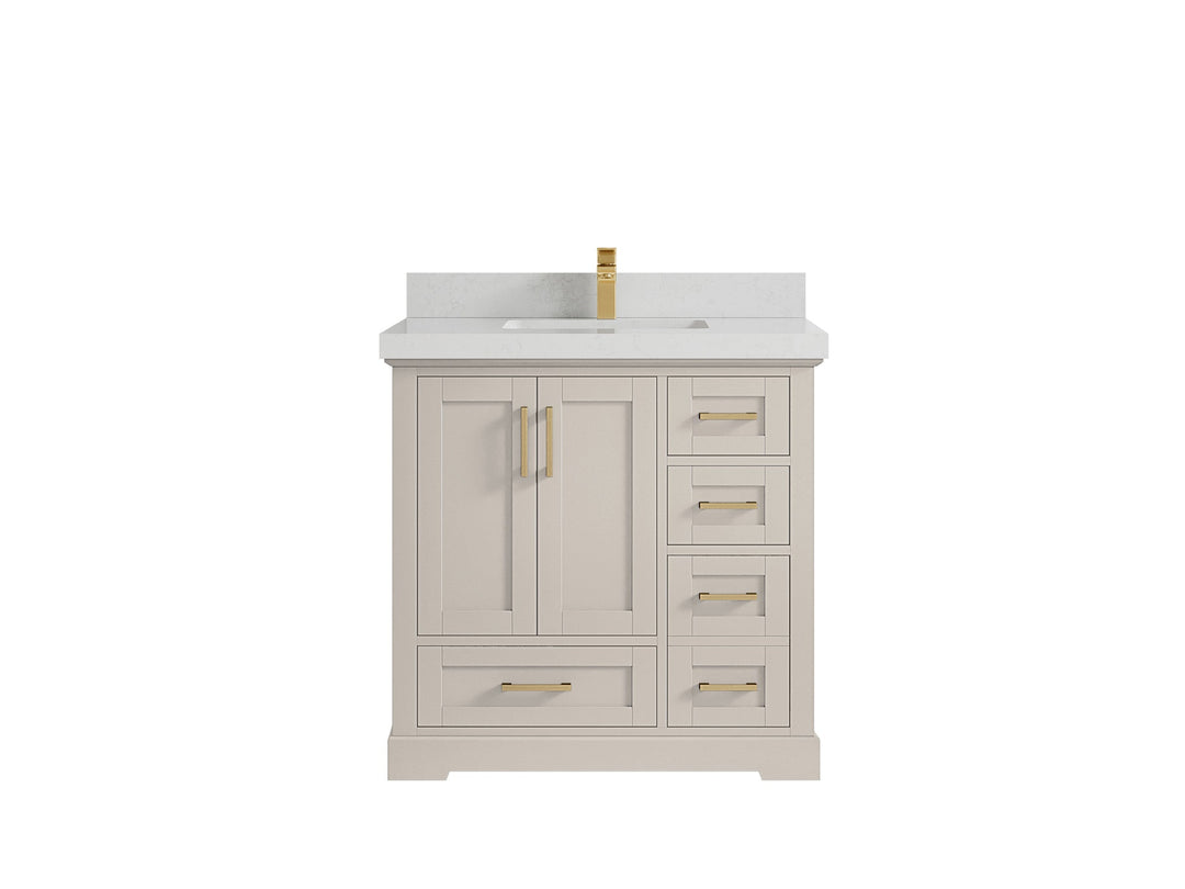 Boston 36 in. W x 22 in. D Center Sink Bathroom Vanity - Willow Bath and Vanity