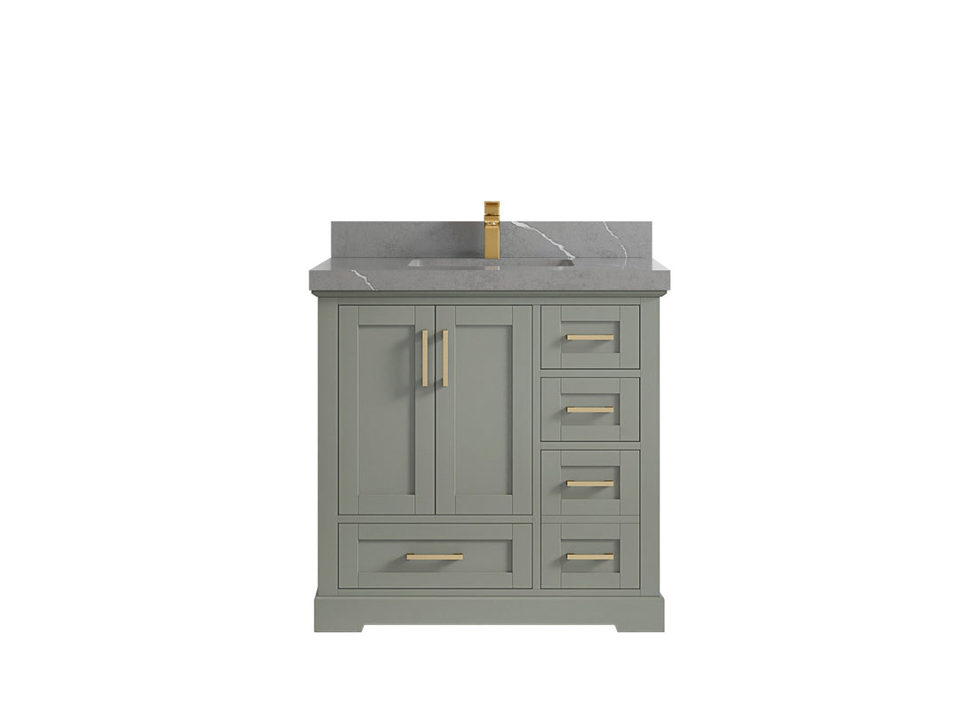 Boston 36 in. W x 22 in. D Center Sink Bathroom Vanity - Willow Bath and Vanity