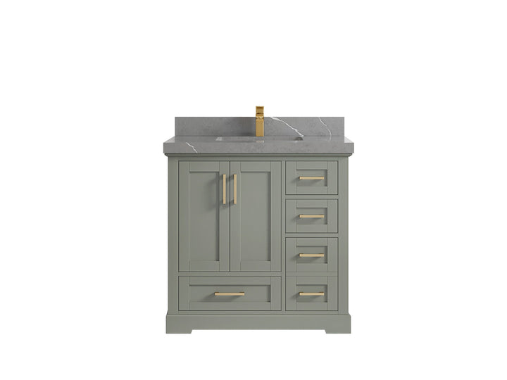 Boston 36 in. W x 22 in. D Center Sink Bathroom Vanity - photo 31