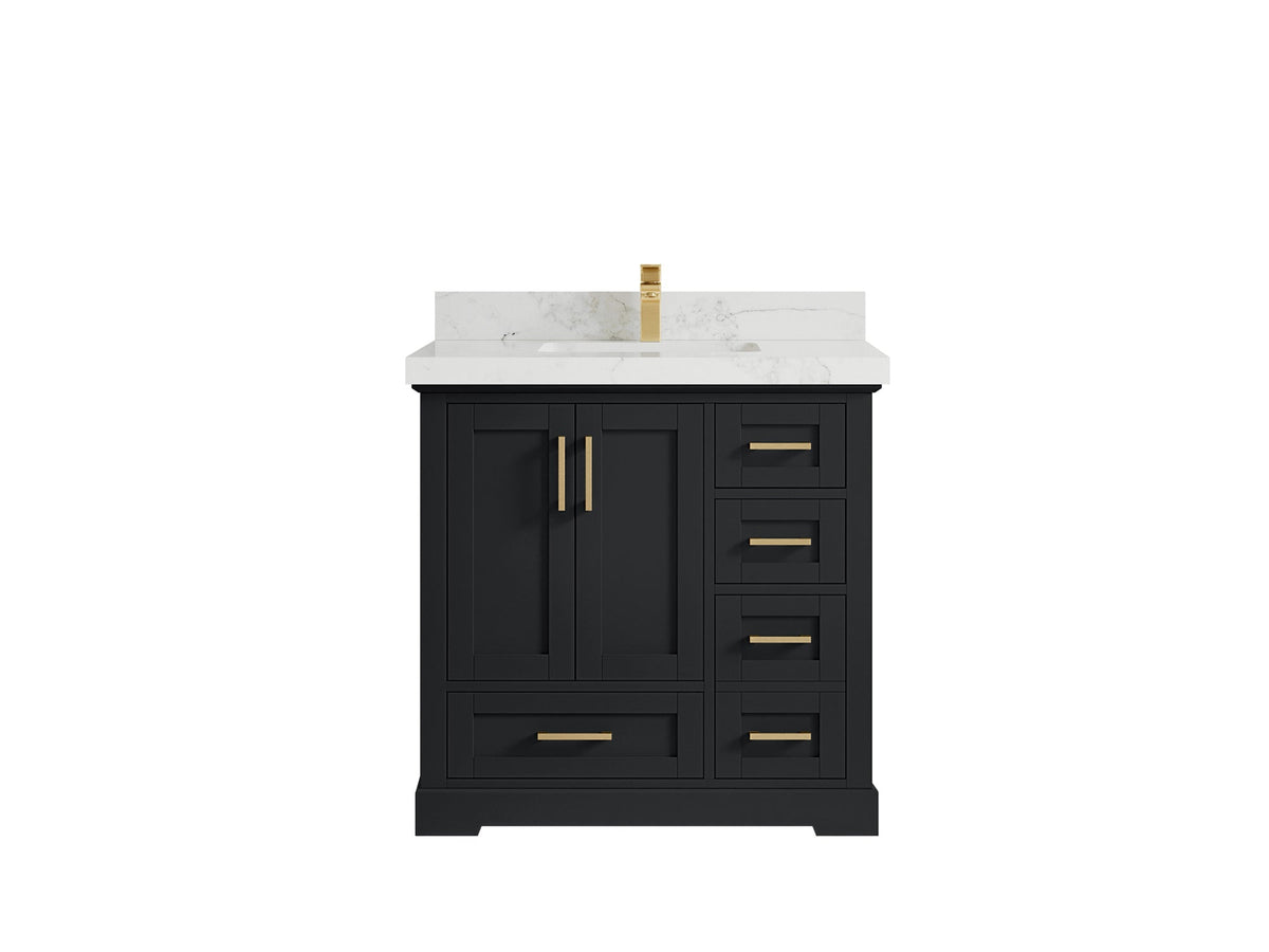 Boston 36 in. W x 22 in. D Center Sink Bathroom Vanity - Willow Bath and Vanity