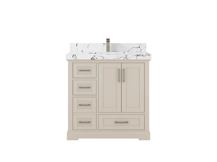 Boston 36 in. W x 22 in. D Center Sink Bathroom Vanity - photo 29