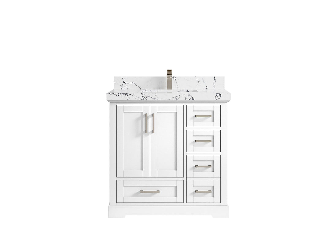 Boston 36 in. W x 22 in. D Center Sink Bathroom Vanity - Willow Bath and Vanity