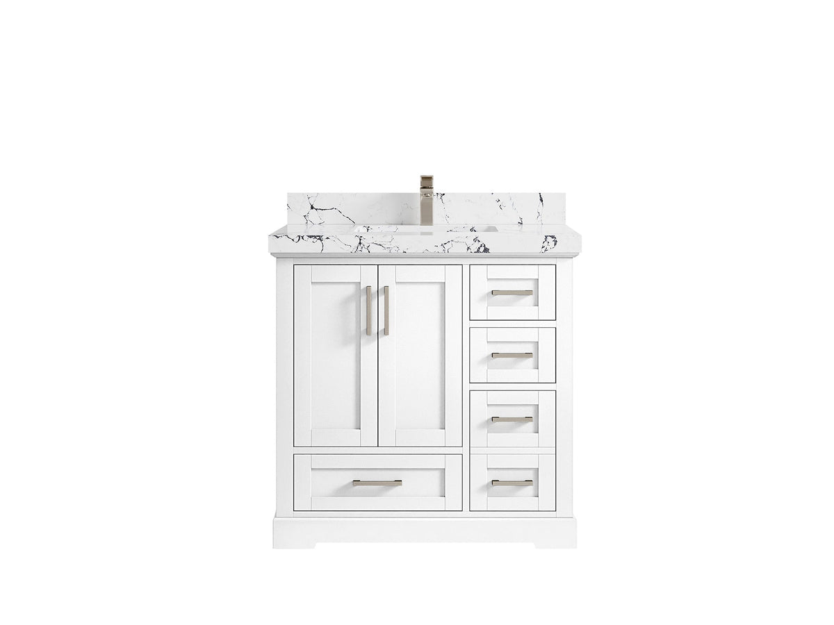 Boston 36 in. W x 22 in. D Center Sink Bathroom Vanity - Willow Bath and Vanity