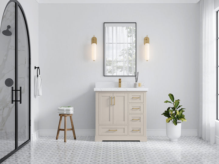 Boston 36 in. W x 22 in. D Center Sink Bathroom Vanity - photo 4