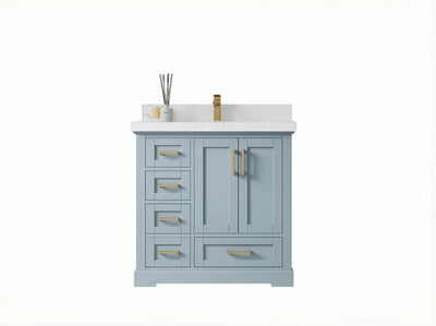 Boston 36 in. W x 22 in. D Center Sink Bathroom Vanity - Willow Bath and Vanity