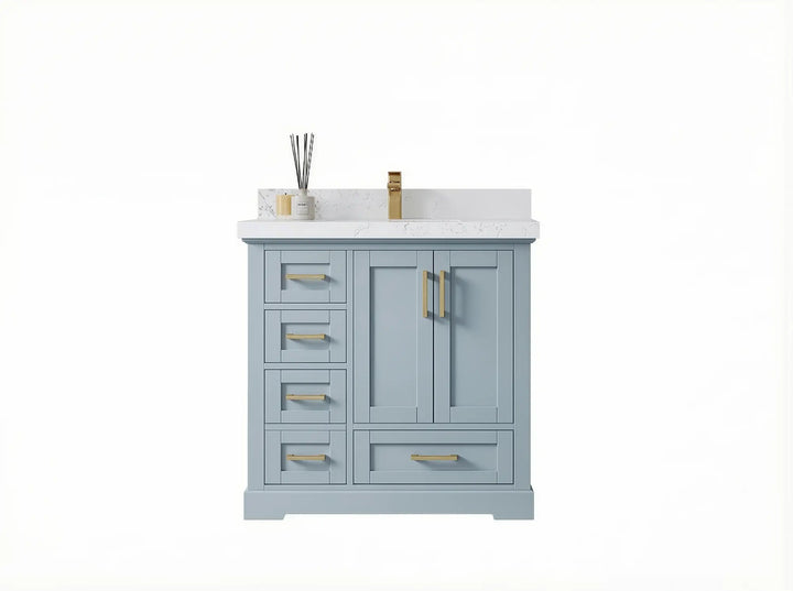 Boston 36 in. W x 22 in. D Center Sink Bathroom Vanity - photo 1