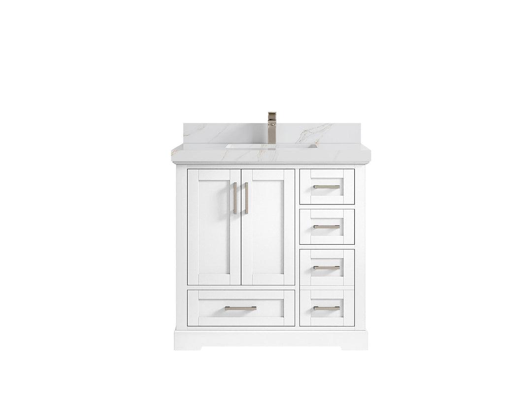 Boston 36 in. W x 22 in. D Center Sink Bathroom Vanity - Willow Bath and Vanity