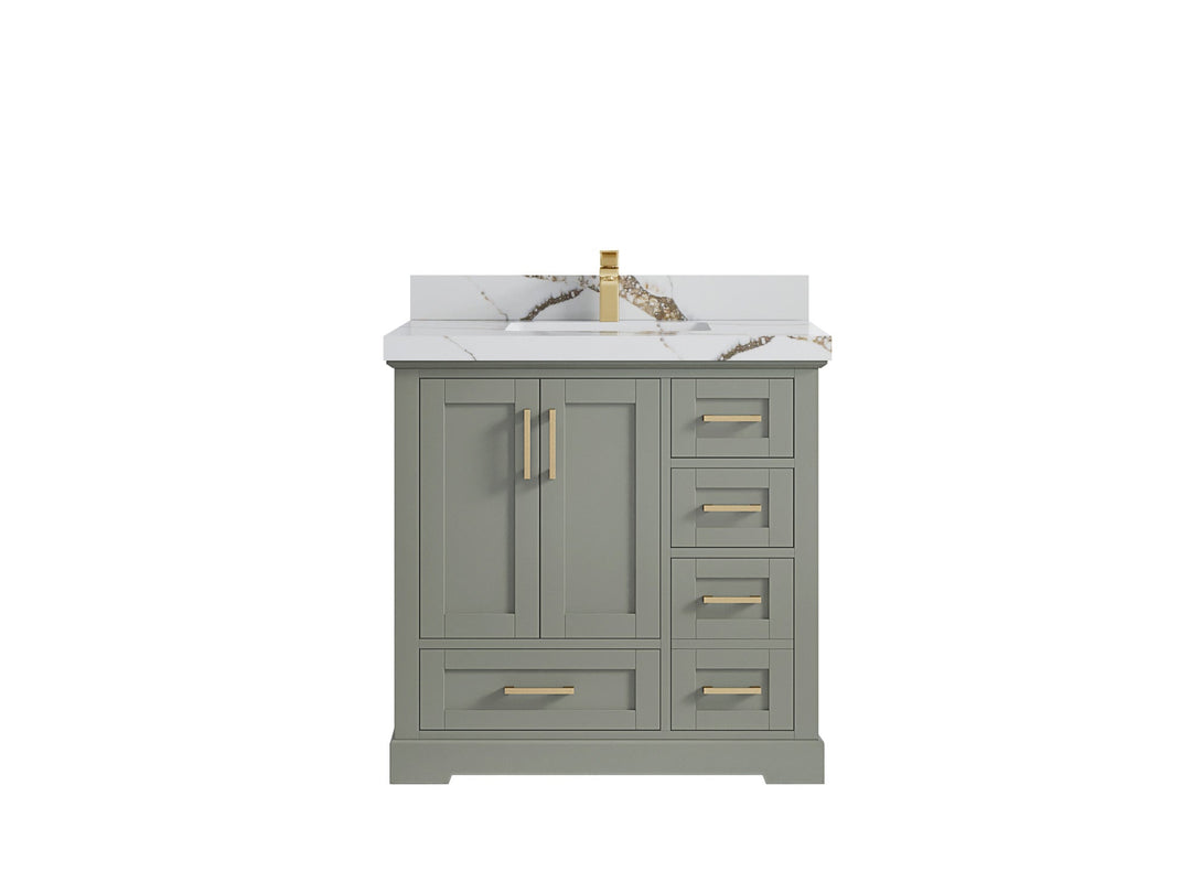 Boston 36 in. W x 22 in. D Center Sink Bathroom Vanity - Willow Bath and Vanity