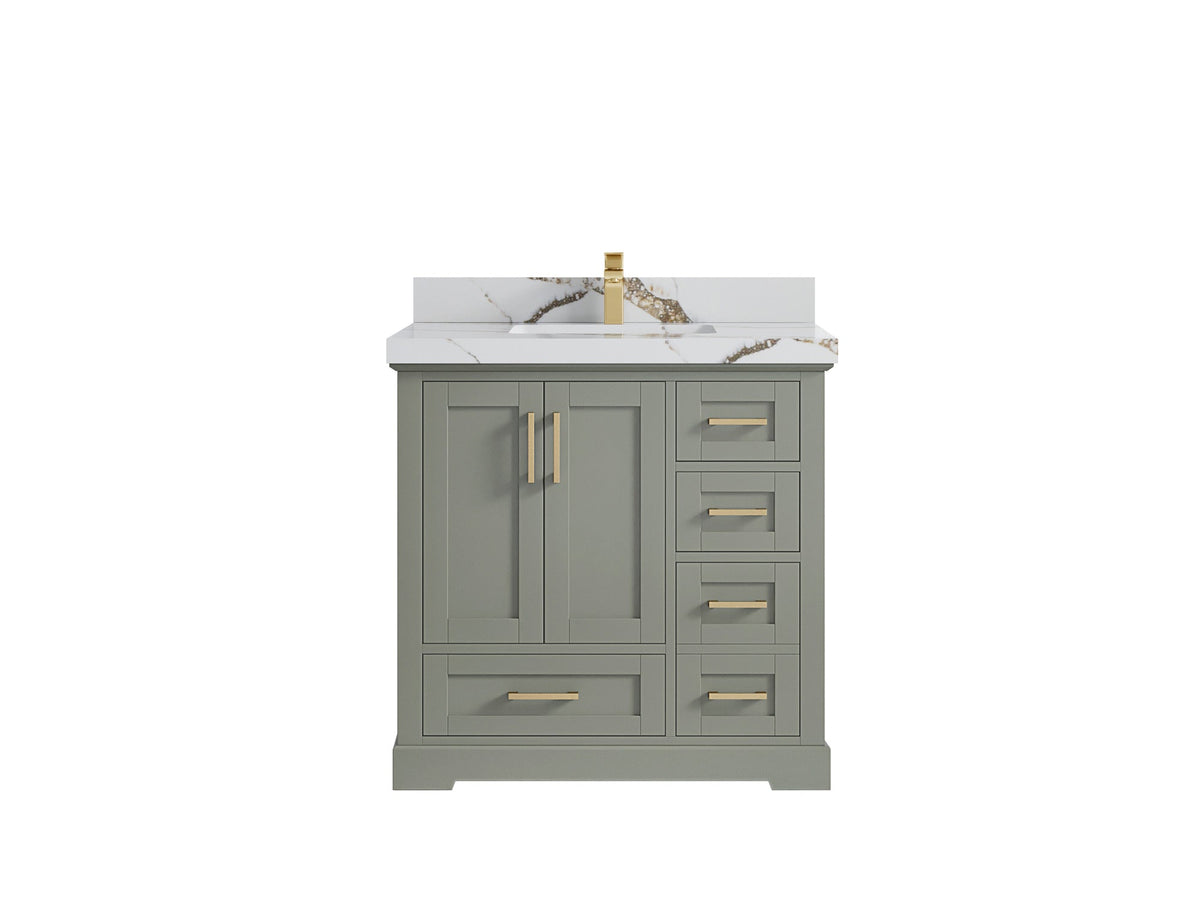Boston 36 in. W x 22 in. D Center Sink Bathroom Vanity - Willow Bath and Vanity