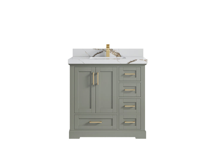 Boston 36 in. W x 22 in. D Center Sink Bathroom Vanity - photo 19