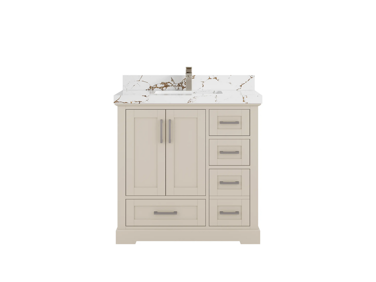 Boston 36 in. W x 22 in. D Center Sink Bathroom Vanity - Willow Bath and Vanity