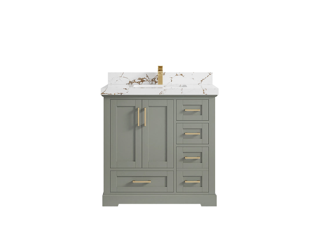 Boston 36 in. W x 22 in. D Center Sink Bathroom Vanity - Willow Bath and Vanity