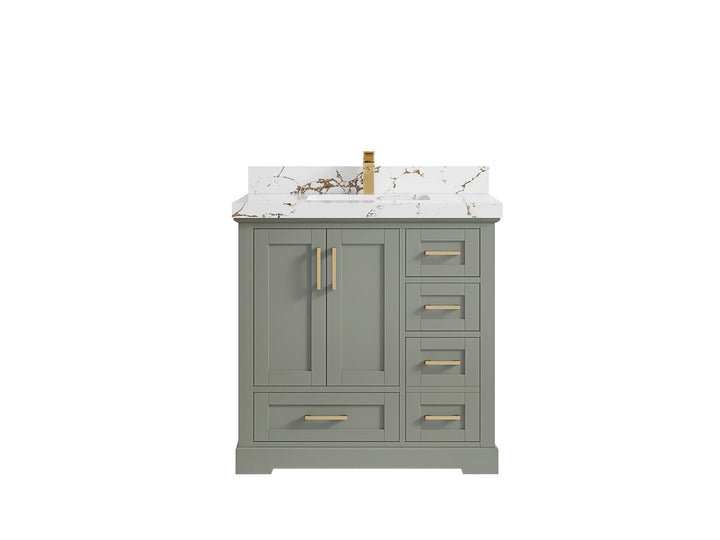 Boston 36 in. W x 22 in. D Center Sink Bathroom Vanity - photo 35