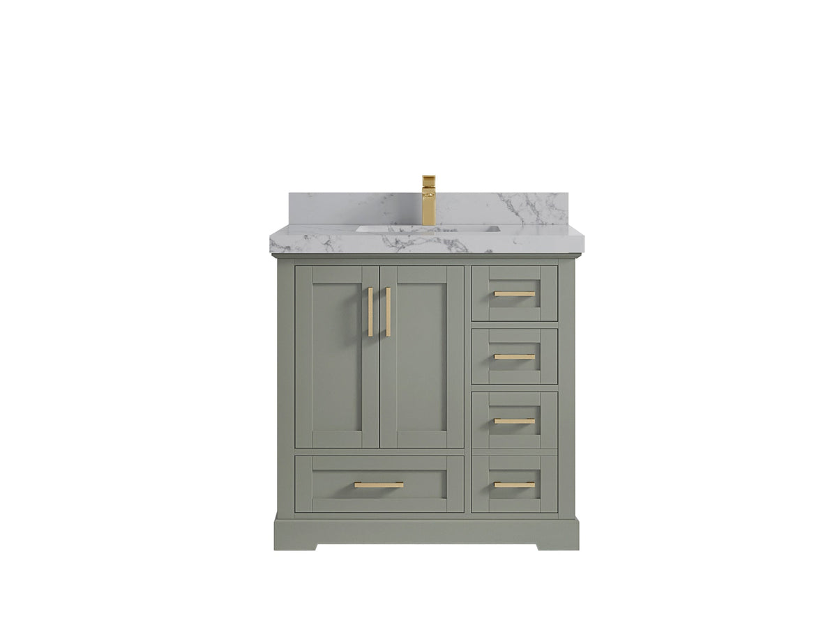 Boston 36 in. W x 22 in. D Center Sink Bathroom Vanity - Willow Bath and Vanity